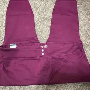 Terra and Sky brand plum colored cotton poly pants